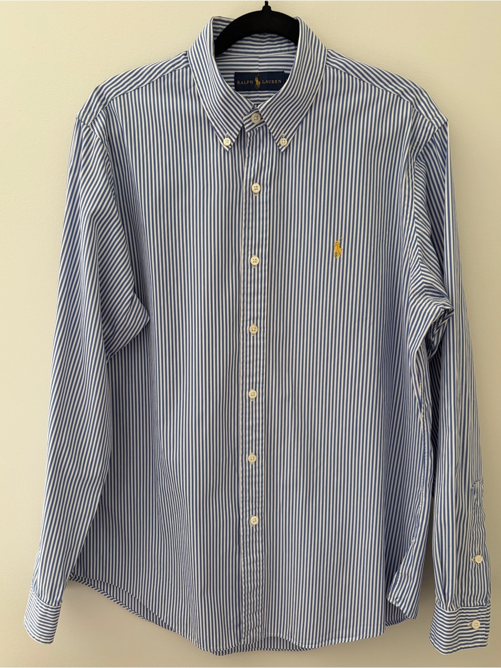 Polo Ralph Lauren Blue Bengal Stripe Button Down Shirt Size L